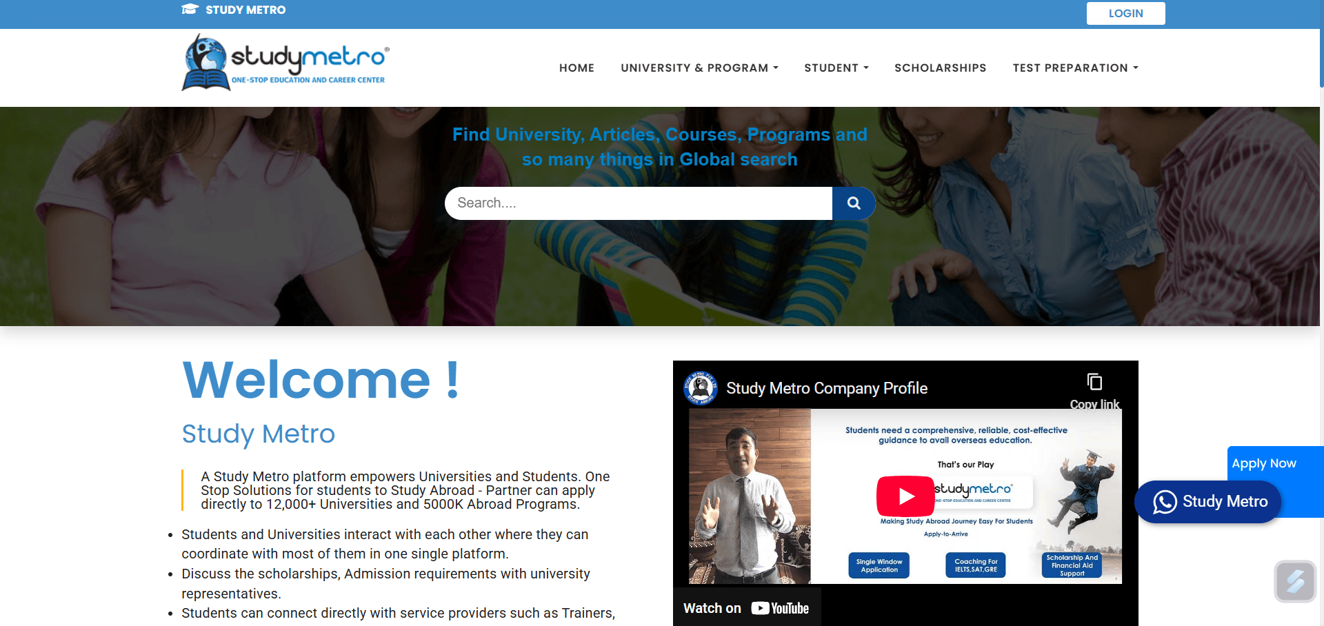 Study Metro - Education Platform